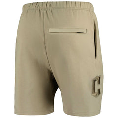 Cleveland Guardians Pro Standard Neutral Fleece Shorts Khaki