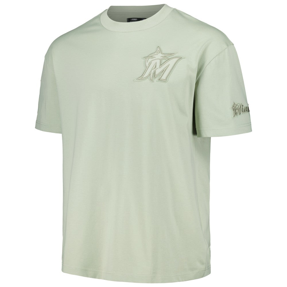 Miami Marlins Pro Standard Oversized Neutral CJ Dropped Shoulders T-Shirt Mint