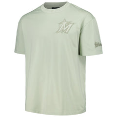 Miami Marlins Pro Standard Oversized Neutral CJ Dropped Shoulders T-Shirt Mint