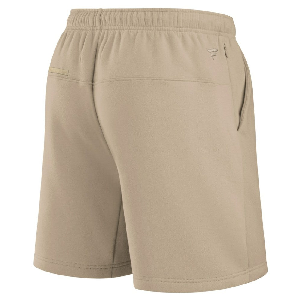 Atlanta Braves Unisex Elements Super Soft Fleece Shorts Khaki