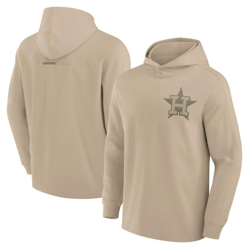 Houston Astros Elements Lightweight Fleece Hoodie Khaki