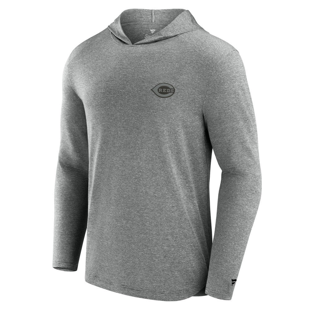 Cincinnati Reds Front Office Tech Lightweight Hoodie T-Shirt Black