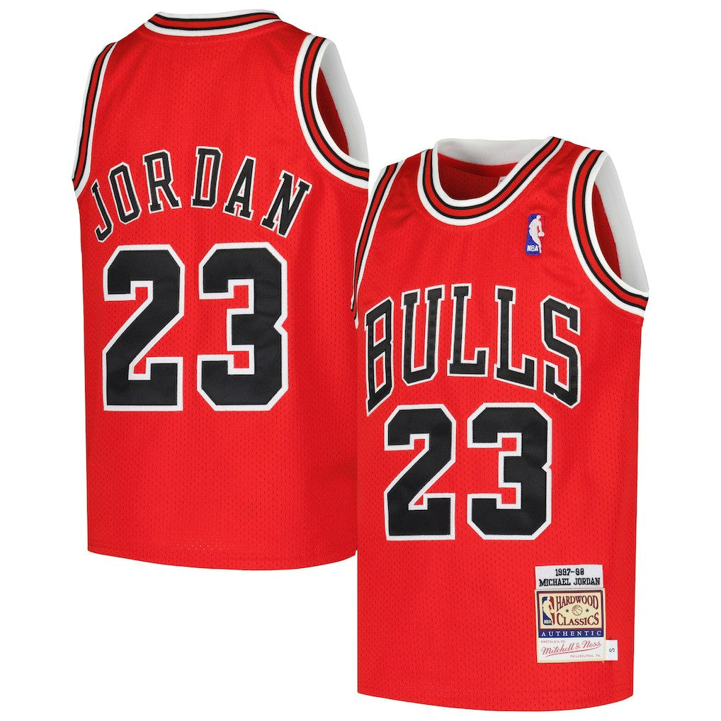 Michael Jordan Chicago Bulls Youth Hardwood Classics 1997/98 Authentic Jersey sale - Red