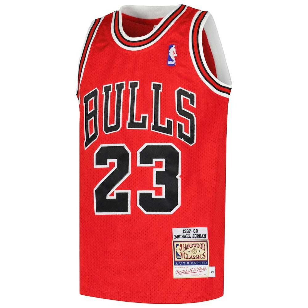 Michael Jordan Chicago Bulls Youth Hardwood Classics 1997/98 Authentic Jersey sale - Red