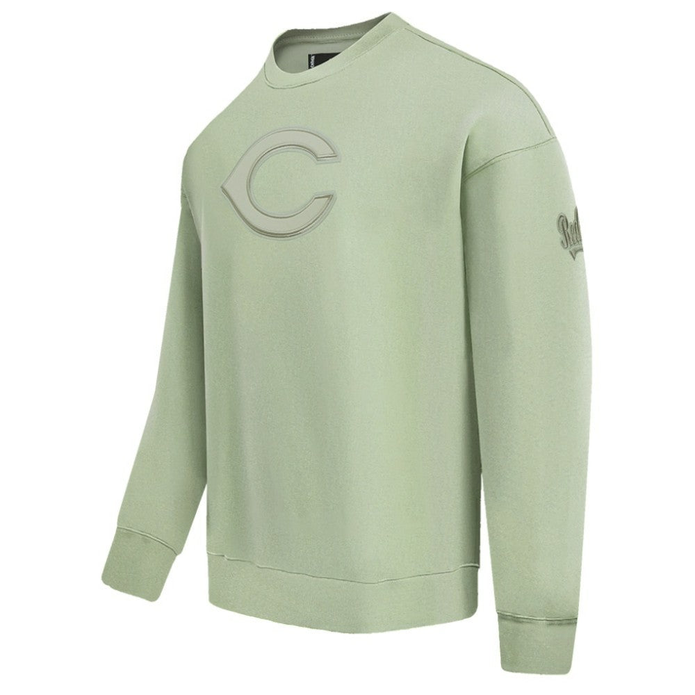 Cincinnati Reds Pro Standard Neutral Drop Shoulder Pullover Sweatshirt Green