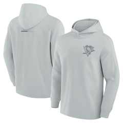 Pittsburgh Penguins Fanatics Elements Lightweight Tri-Blend Fleece Hoodie Gray