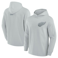 Detroit Red Wings Fanatics Elements Lightweight Tri-Blend Fleece Hoodie Gray