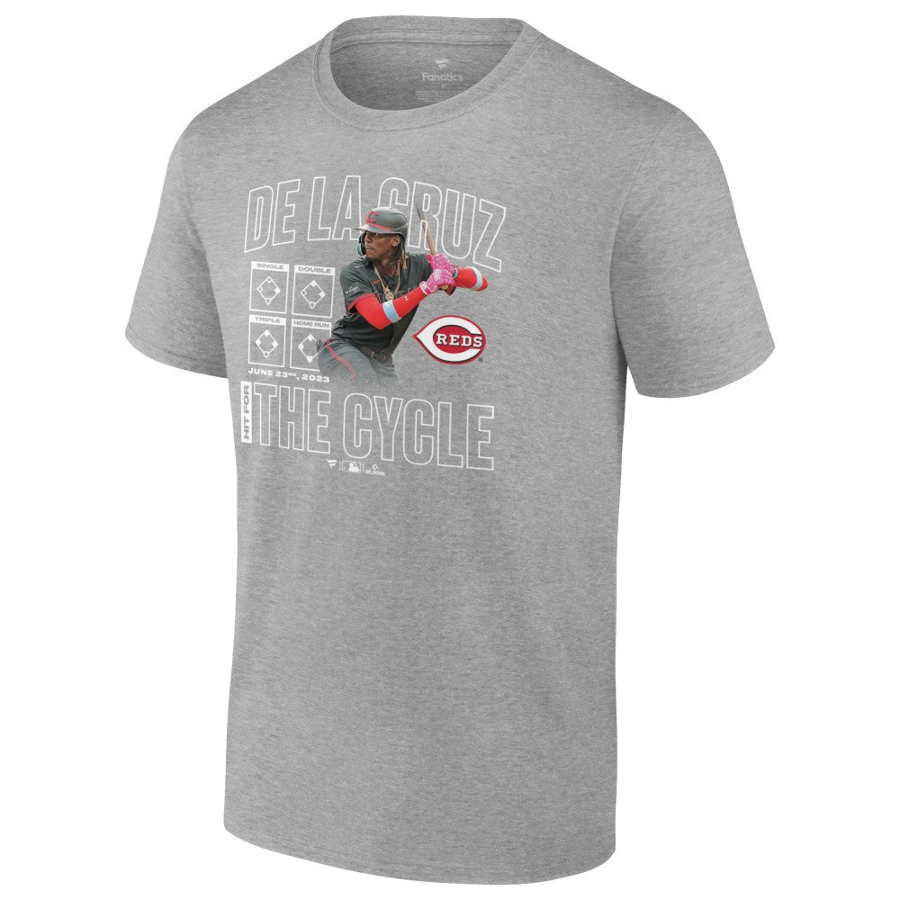 Elly De La Cruz Cincinnati Reds Cycle T-Shirt Heather Gray
