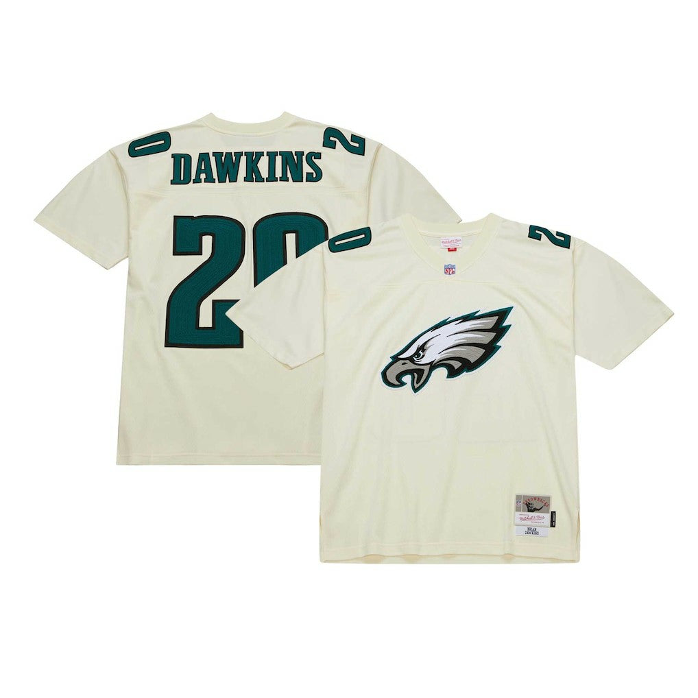 Brian Dawkins Philadelphia Eagles Chainstitch Legacy Jersey - Cream discount