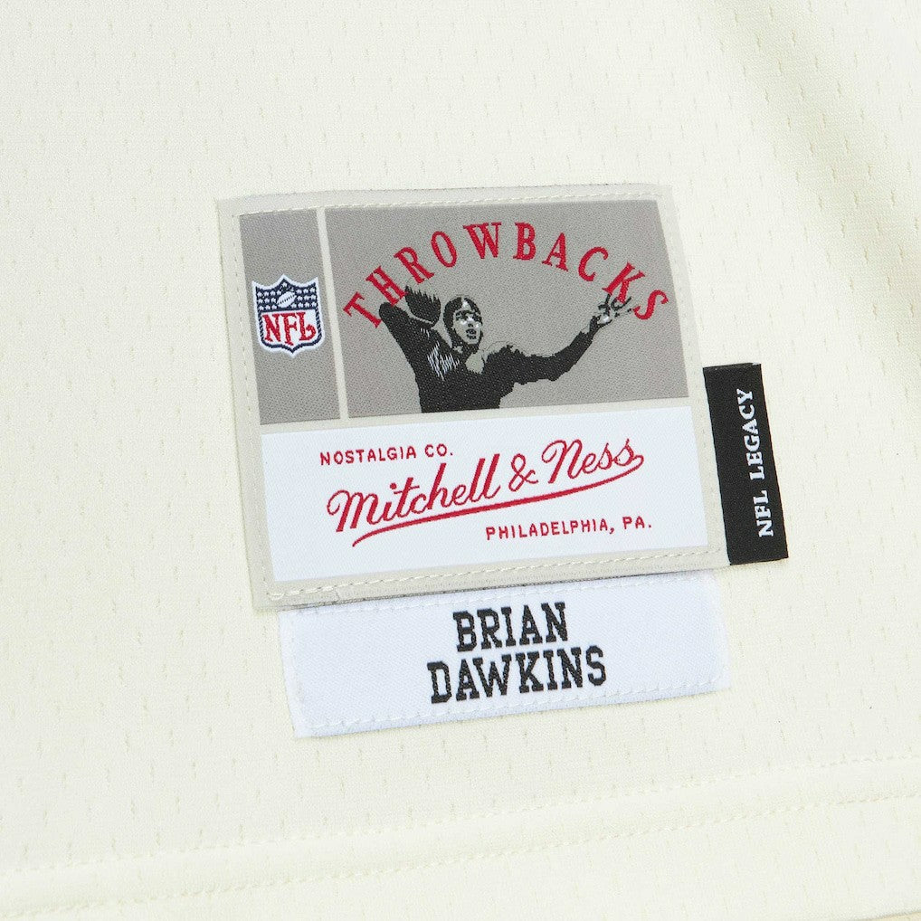 Brian Dawkins Philadelphia Eagles Chainstitch Legacy Jersey - Cream discount
