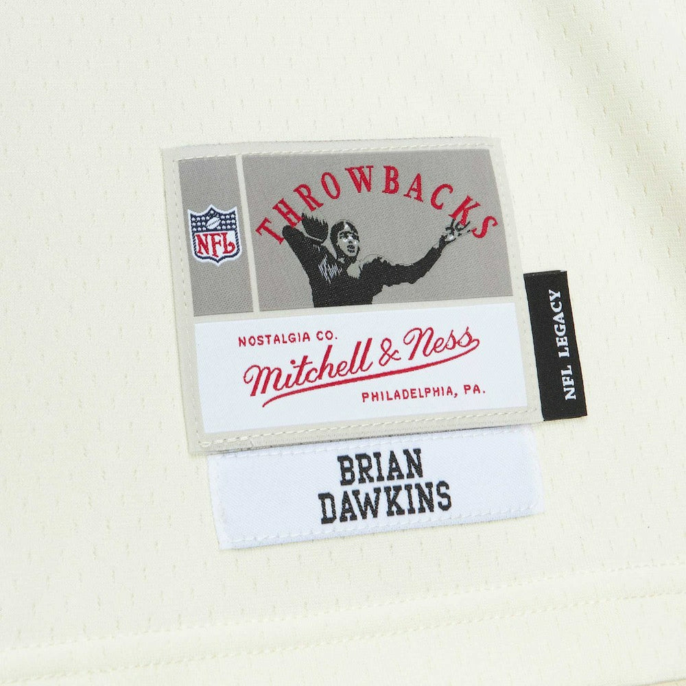 Brian Dawkins Philadelphia Eagles Chainstitch Legacy Jersey - Cream discount