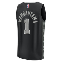 Victor Wembanyama San Antonio Spurs Fast Break Player Jersey - Statement Edition - Black