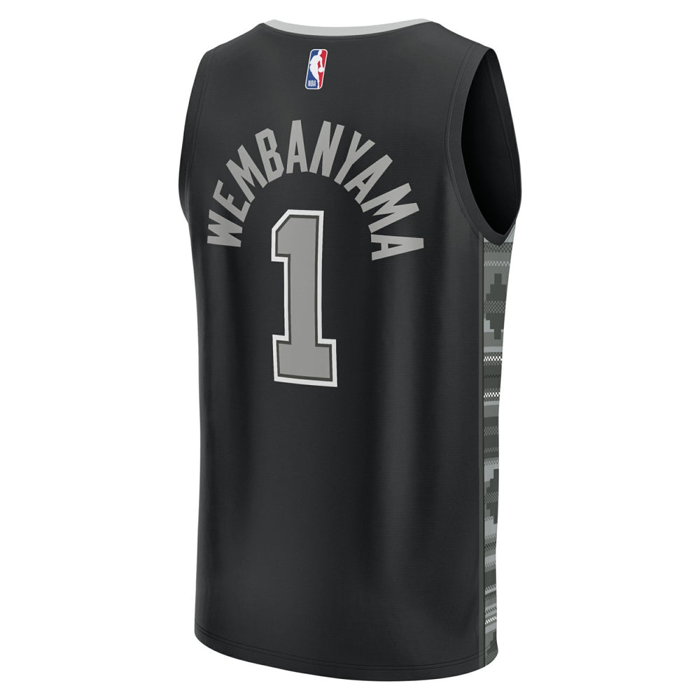 Victor Wembanyama San Antonio Spurs Youth Fast Break Player Jersey - Statement Edition - Black