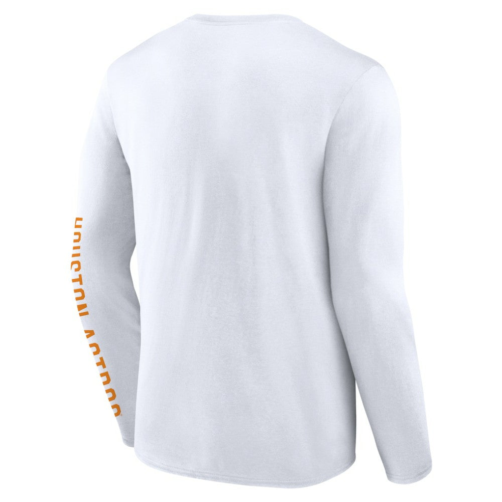 Houston Astros Press Box Long Sleeve T-Shirt White