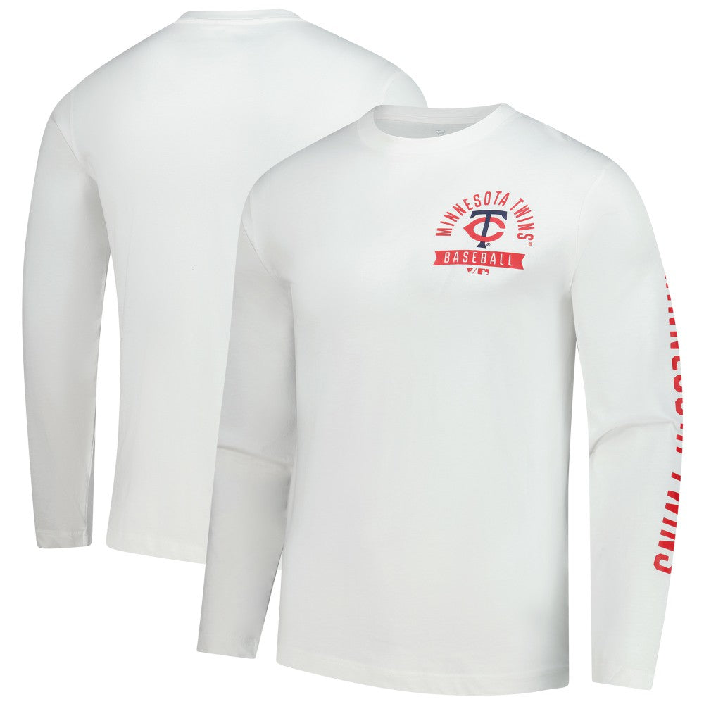 Minnesota Twins Press Box Long Sleeve T-Shirt White