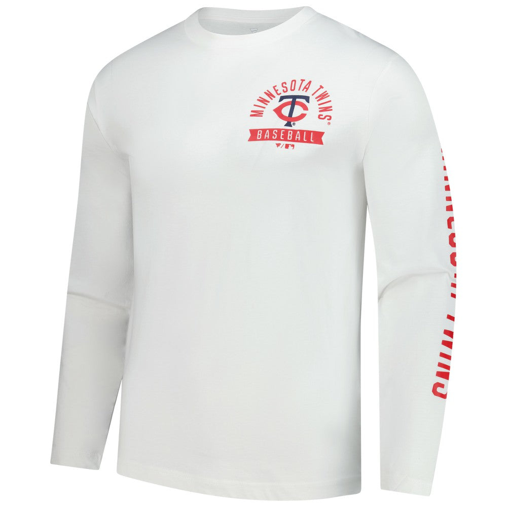 Minnesota Twins Press Box Long Sleeve T-Shirt White