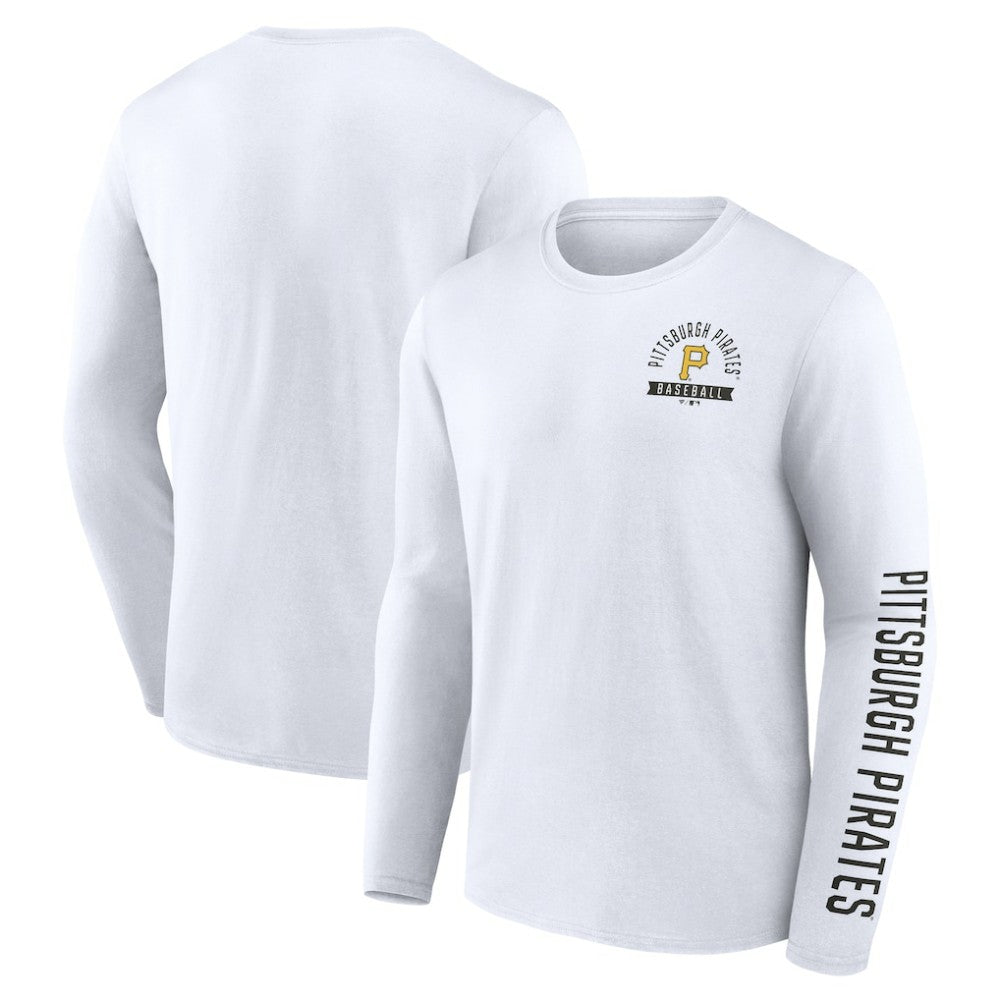 Pittsburgh Pirates Press Box Long Sleeve T-Shirt White