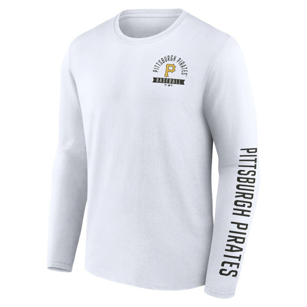 Pittsburgh Pirates Press Box Long Sleeve T-Shirt White