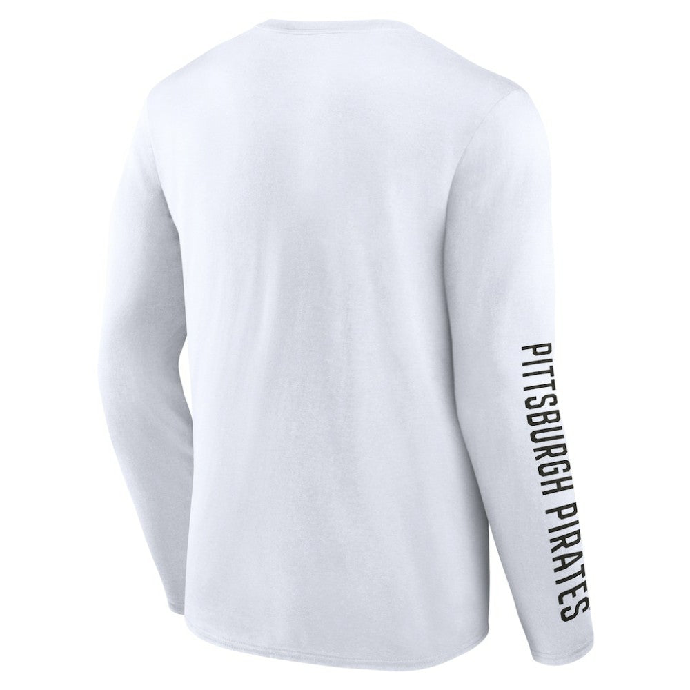 Pittsburgh Pirates Press Box Long Sleeve T-Shirt White