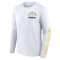 San Diego Padres Press Box Long Sleeve T-Shirt White