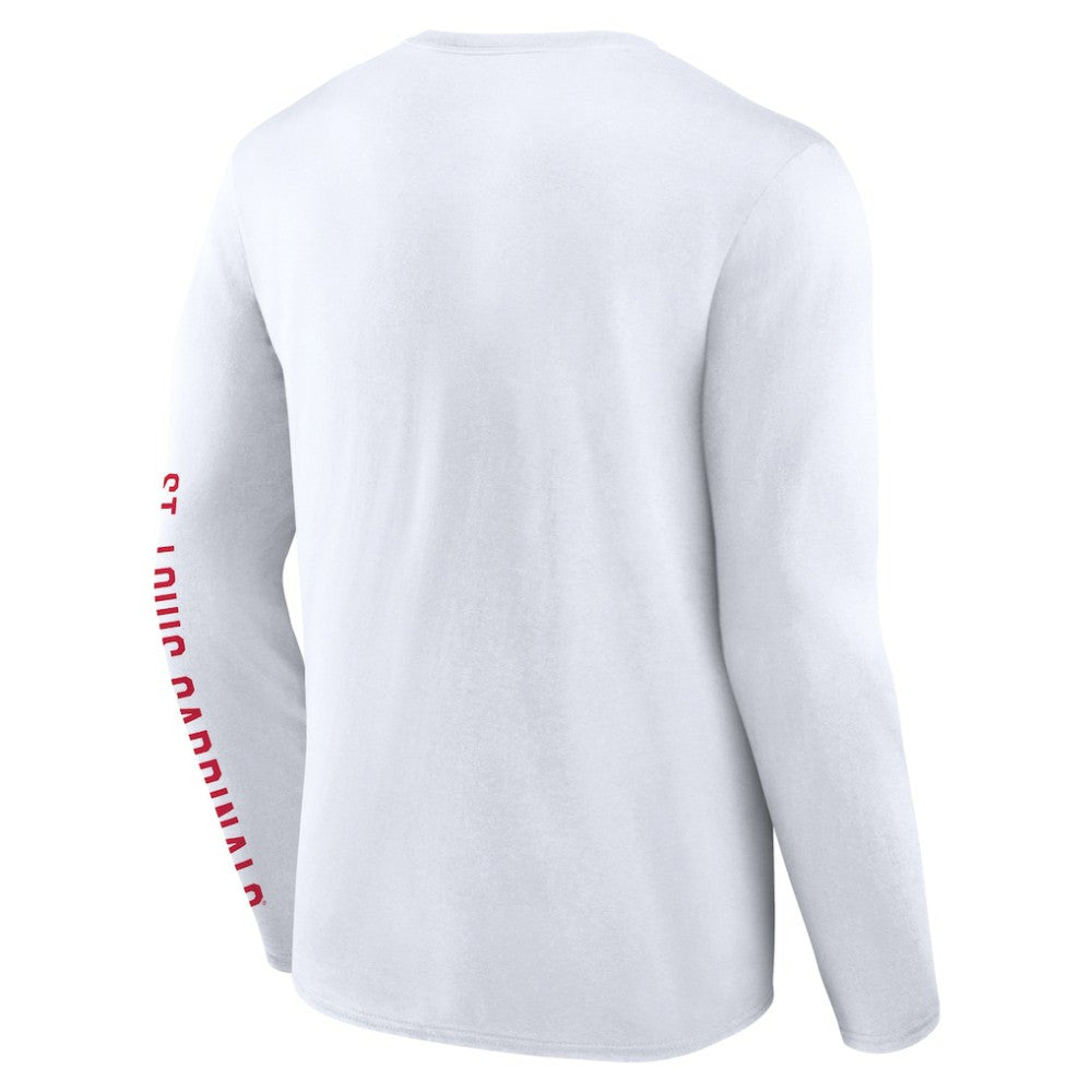 St. Louis Cardinals Press Box Long Sleeve T-Shirt White