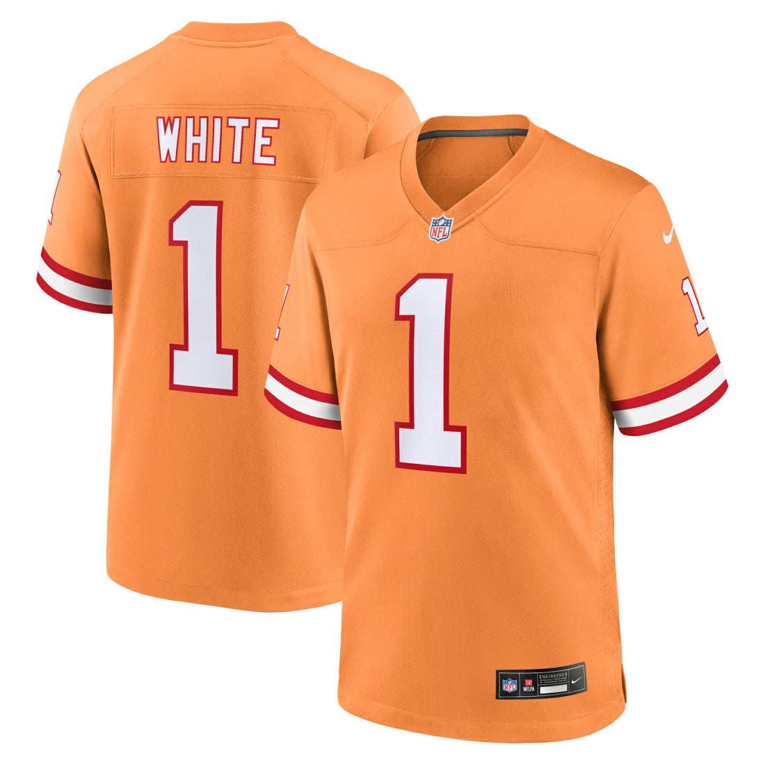 Rachaad White Tampa Bay Buccaneers Alternate Game Jersey - Orange