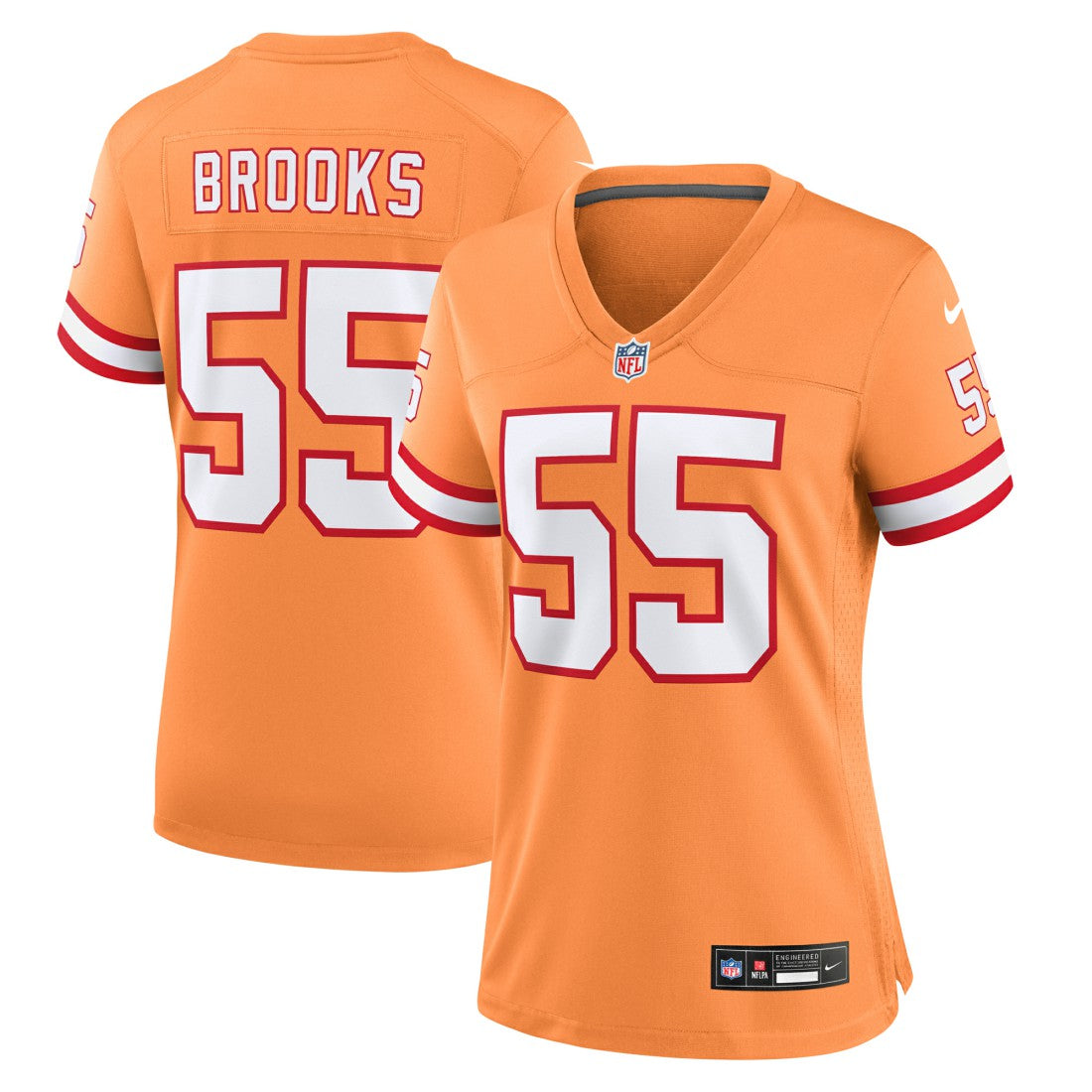 Derrick Brooks Tampa Bay Buccaneers Women's Throwback Game Jersey - Orange