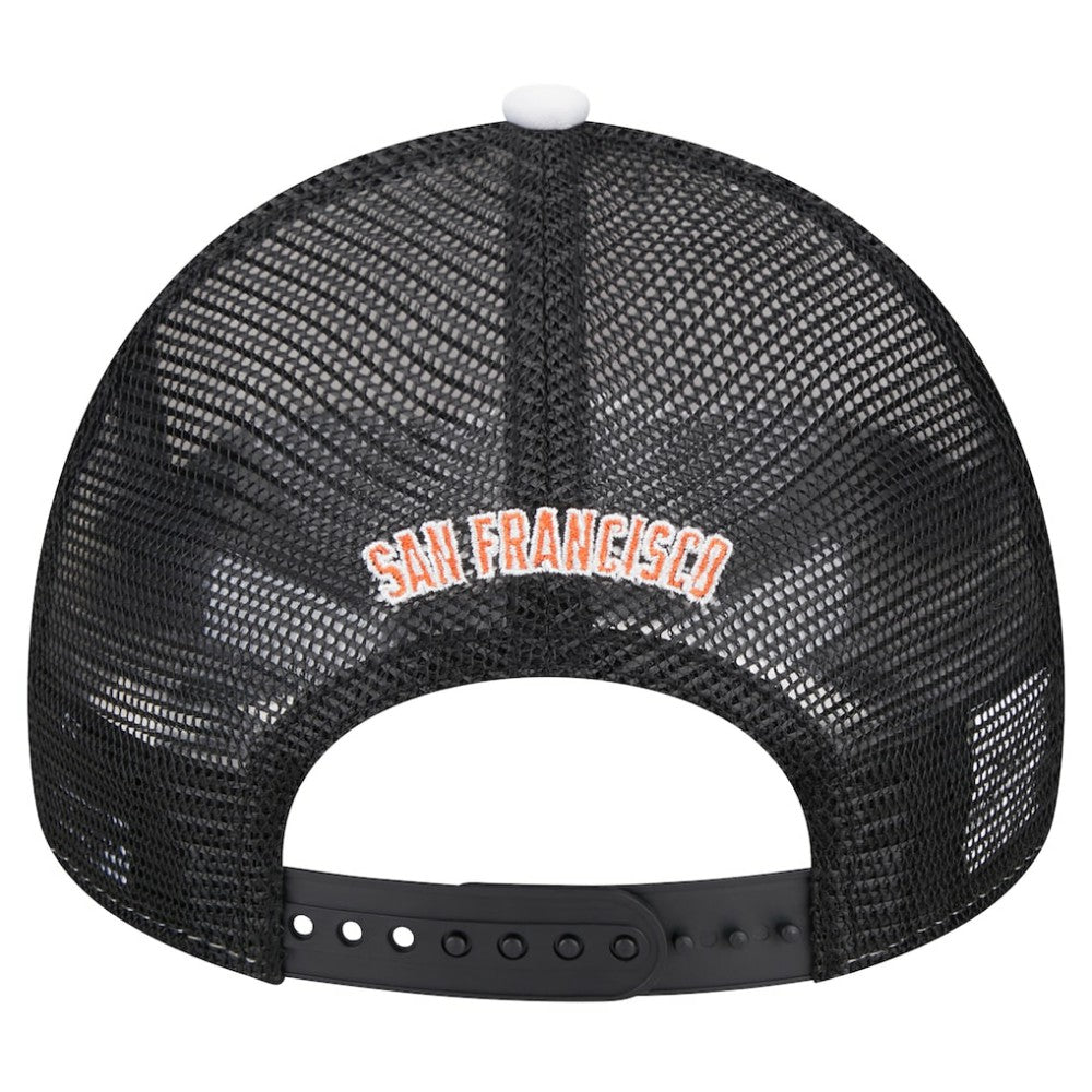 San Francisco Giants Spring Training Circle Foam A-Frame 9FORTY Trucker Adjustable Hat White/Black | New Era