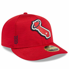 Los Angeles Angels 2024 Clubhouse Low Profile 59FIFTY Fitted Hat Red | New Era