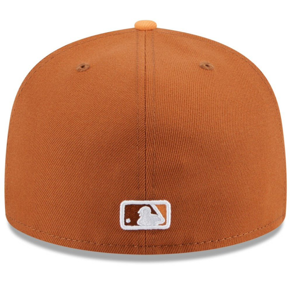 Chicago Cubs Spring Color Basic Two-Tone 59FIFTY Fitted Hat Brown/Orange | New Era