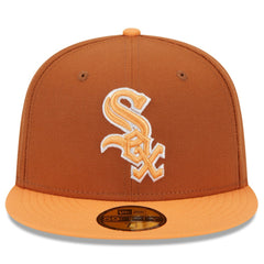 Chicago White Sox Spring Color Basic Two-Tone 59FIFTY Fitted Hat Brown/Orange | New Era
