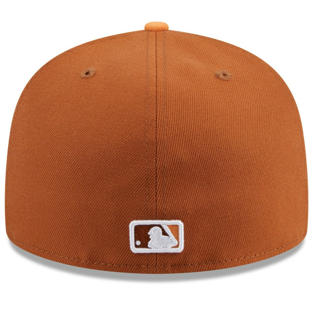 Cincinnati Reds Spring Color Basic Two-Tone 59FIFTY Fitted Hat Brown/Orange | New Era