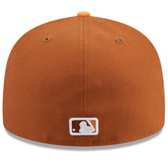 Cincinnati Reds Spring Color Basic Two-Tone 59FIFTY Fitted Hat Brown/Orange | New Era