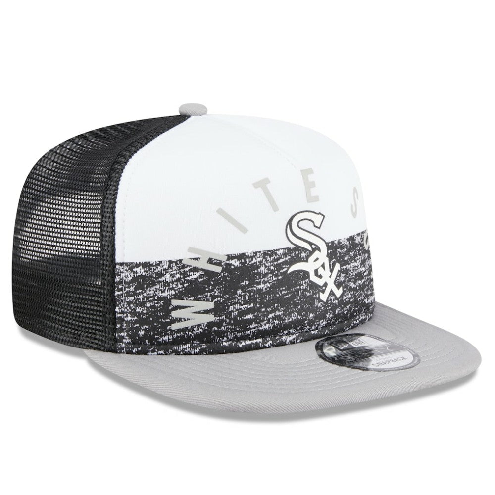 Chicago White Sox Team Foam Front A-Frame Trucker 9FIFTY Snapback Hat White/Gray | New Era