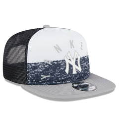 New York Yankees Team Foam Front A-Frame Trucker 9FIFTY Snapback Hat White/Gray | New Era