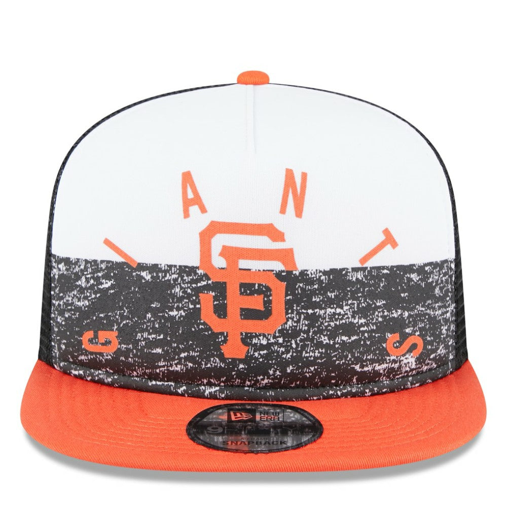 San Francisco Giants Team Foam Front A-Frame Trucker 9FIFTY Snapback Hat White/Orange | New Era
