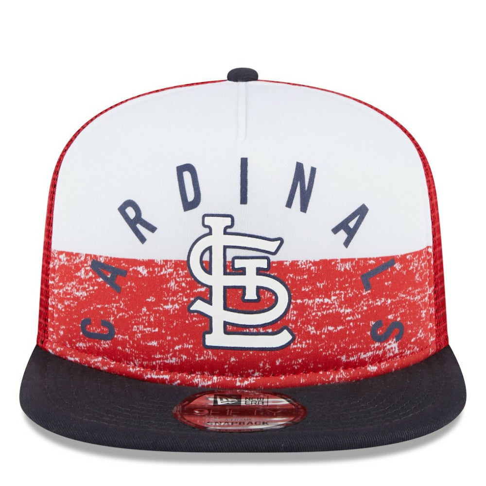 St. Louis Cardinals Team Foam Front A-Frame Trucker 9FIFTY Snapback Hat White/Red | New Era