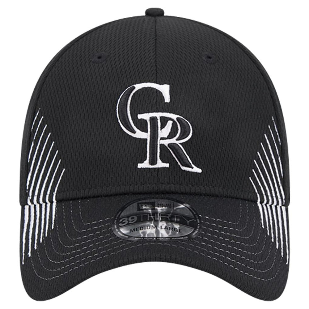 Colorado Rockies Active Dash Mark 39THIRTY Flex Hat Black | New Era