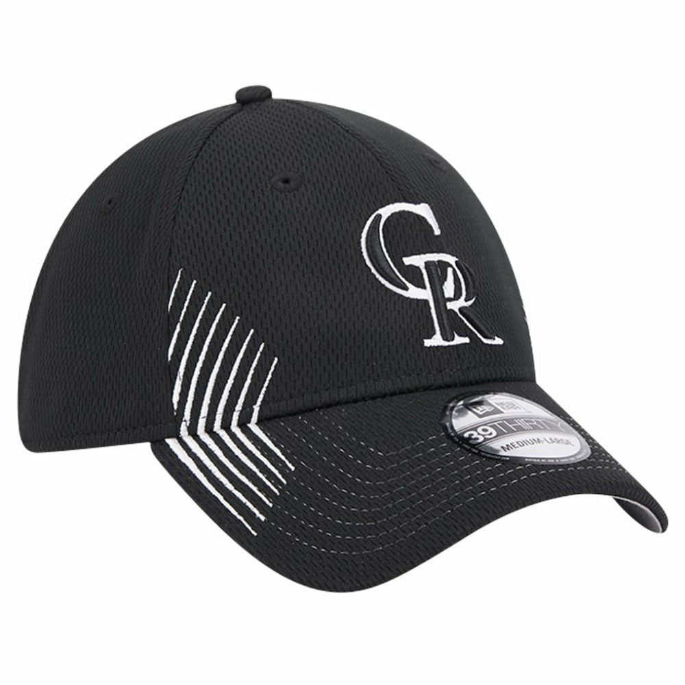 Colorado Rockies Active Dash Mark 39THIRTY Flex Hat Black | New Era