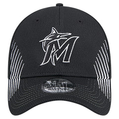 Miami Marlins Active Dash Mark 39THIRTY Flex Hat Black | New Era