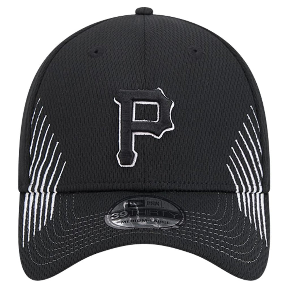 Pittsburgh Pirates Active Dash Mark 39THIRTY Flex Hat Black | New Era