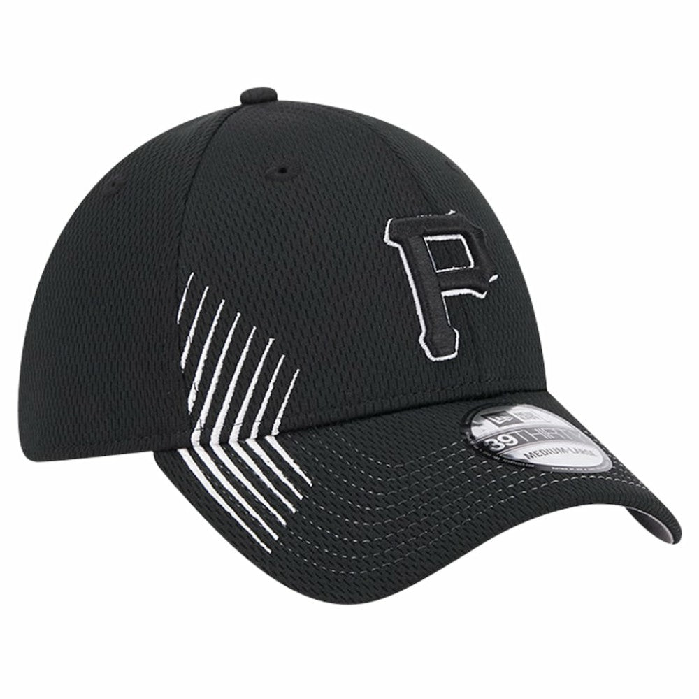 Pittsburgh Pirates Active Dash Mark 39THIRTY Flex Hat Black | New Era