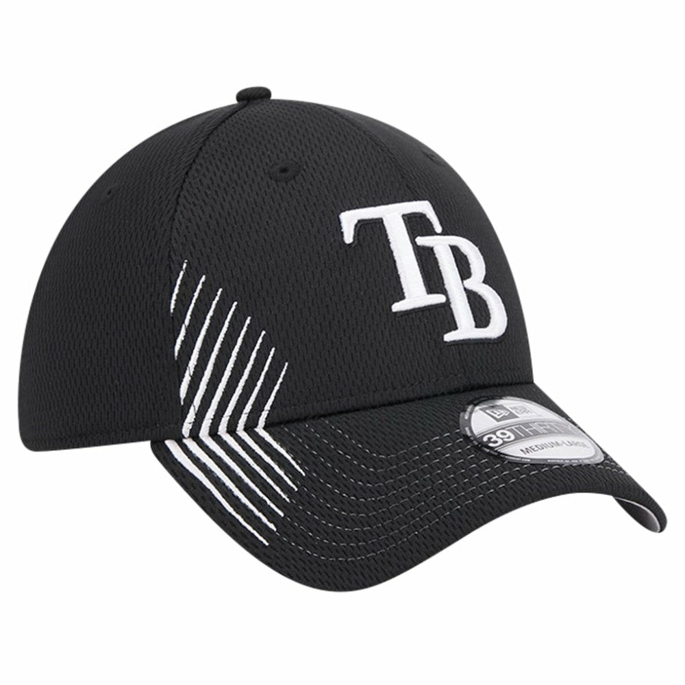 Tampa Bay Rays Active Dash Mark 39THIRTY Flex Hat Black | New Era