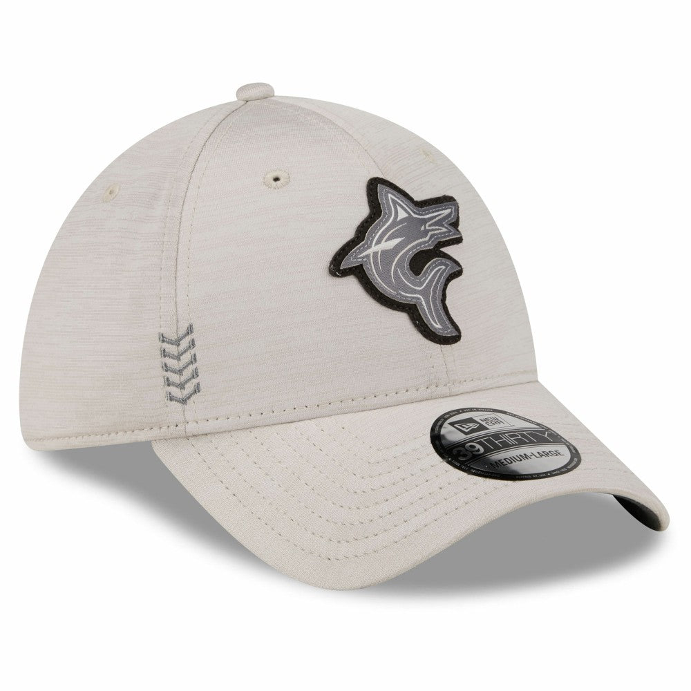 Miami Marlins 2024 Clubhouse 39THIRTY Flex Hat Cream | New Era