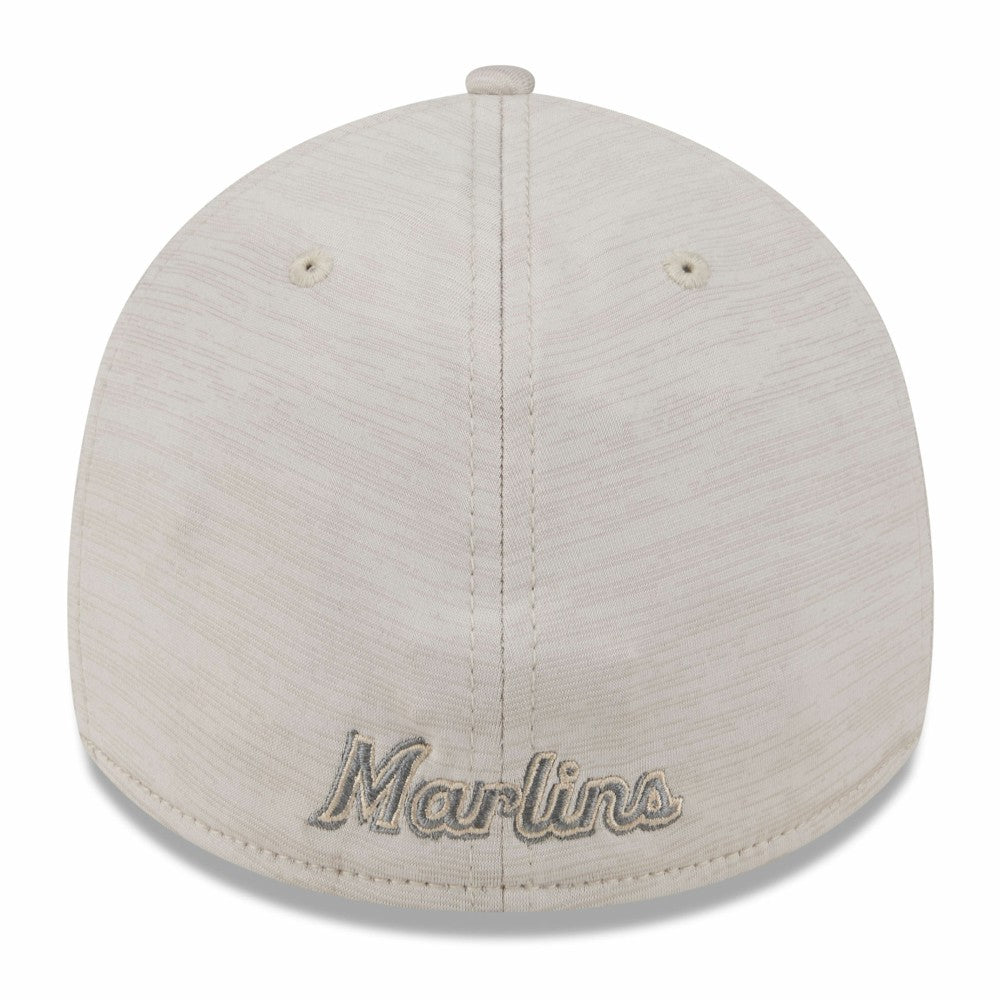 Miami Marlins 2024 Clubhouse 39THIRTY Flex Hat Cream | New Era