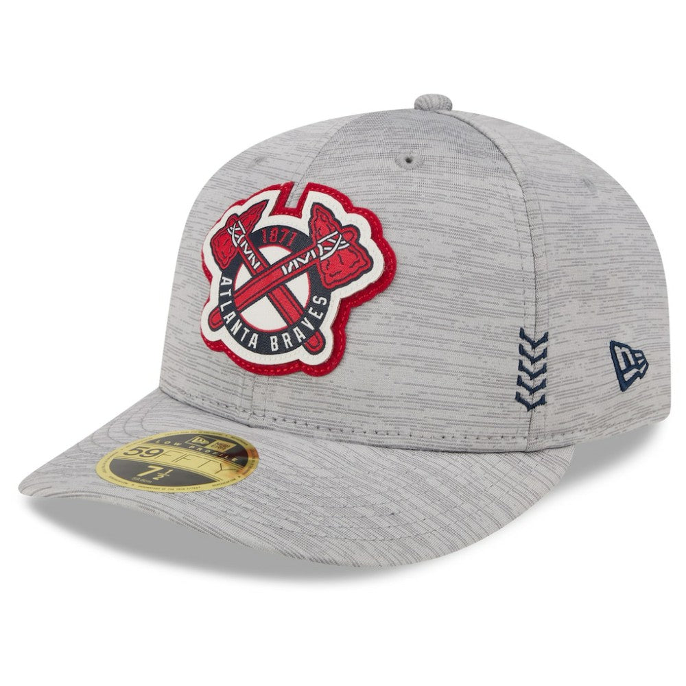 Atlanta Braves 2024 Clubhouse Low Profile 59FIFTY Fitted Hat Gray | New Era
