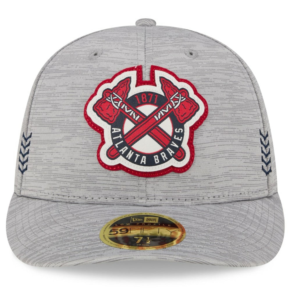 Atlanta Braves 2024 Clubhouse Low Profile 59FIFTY Fitted Hat Gray | New Era