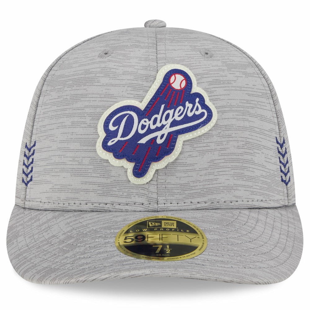 Los Angeles Dodgers 2024 Clubhouse Low Profile 59FIFTY Fitted Hat Gray | New Era