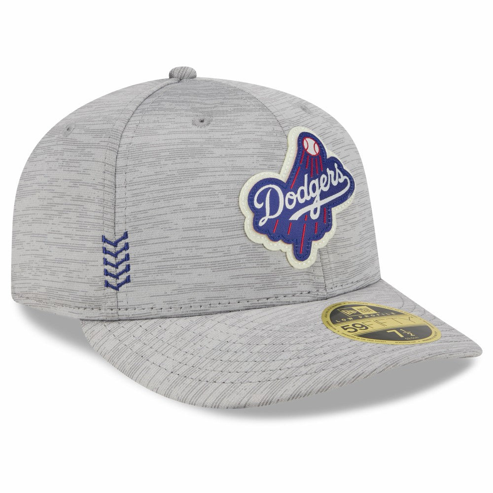 Los Angeles Dodgers 2024 Clubhouse Low Profile 59FIFTY Fitted Hat Gray | New Era