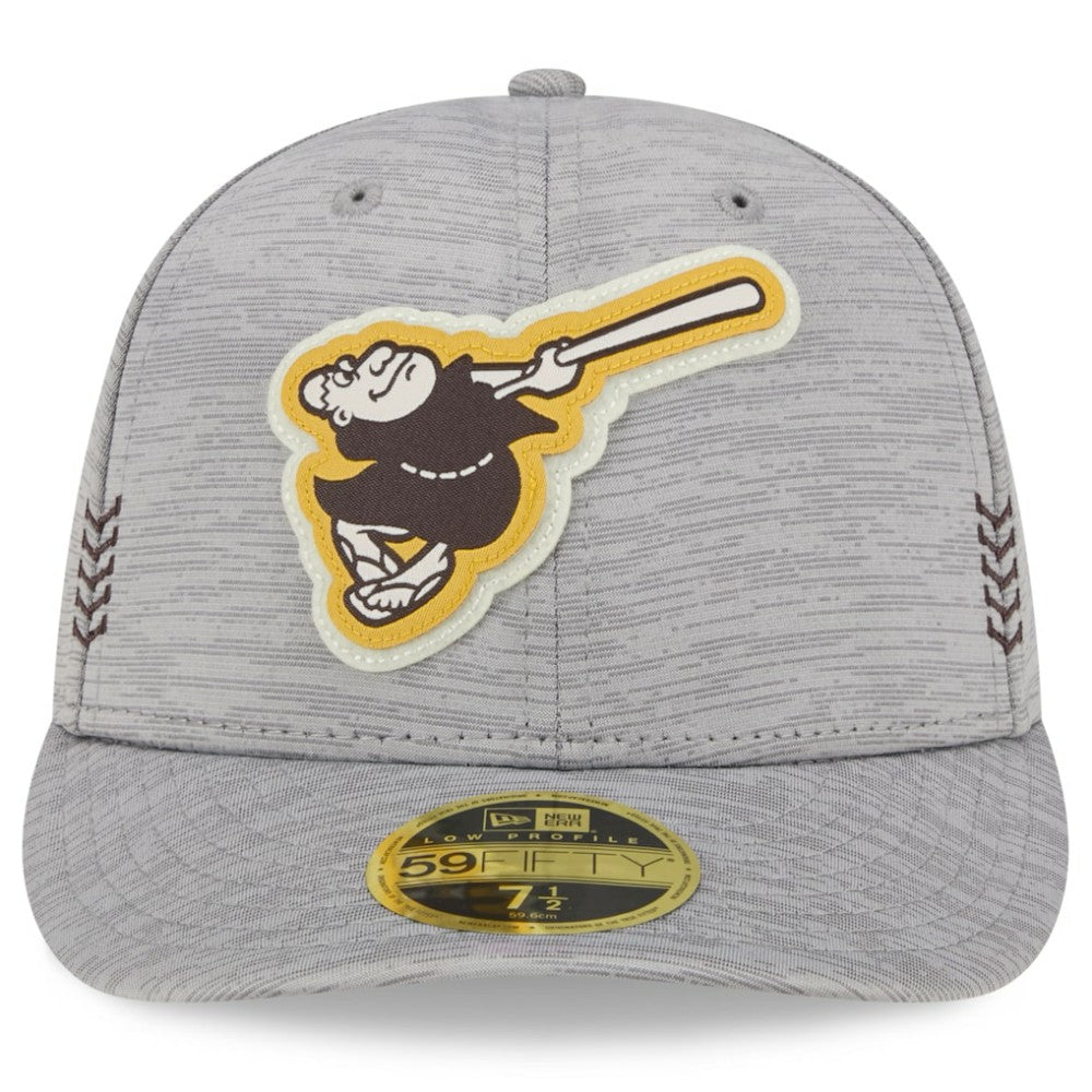San Diego Padres 2024 Clubhouse Low Profile 59FIFTY Fitted Hat Gray | New Era